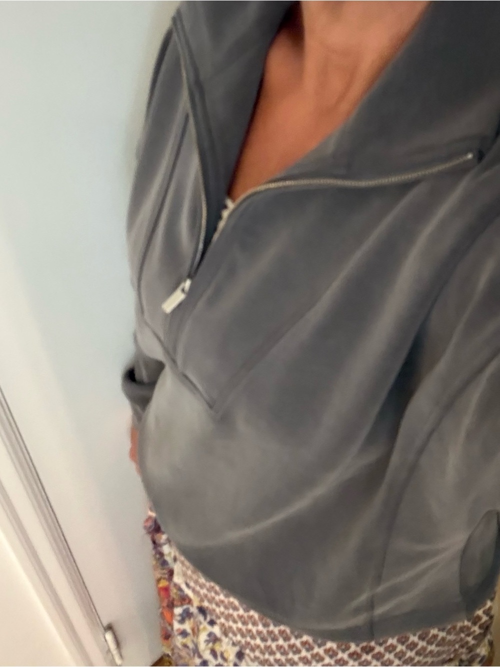 Sweaty Betty Sand washed funnel half zip, size medium.